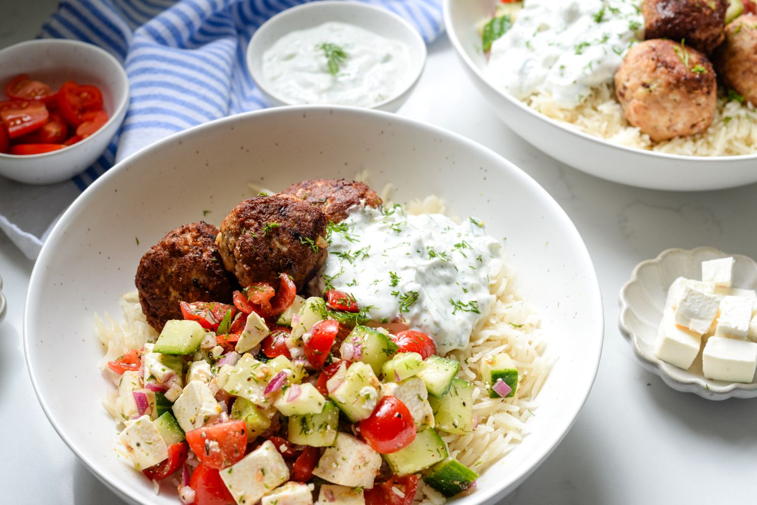 Greek Turkey Meatball Tzatziki Bowl | U.S. Dairy