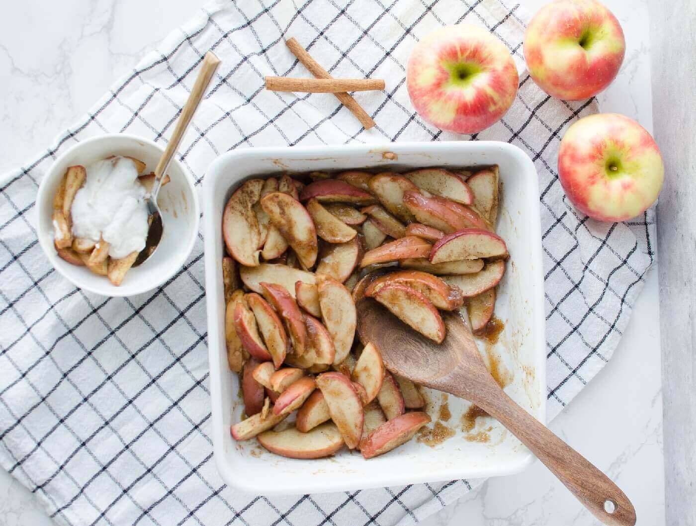 Baked Apples with Cinnamon Yogurt Topping U.S. Dairy