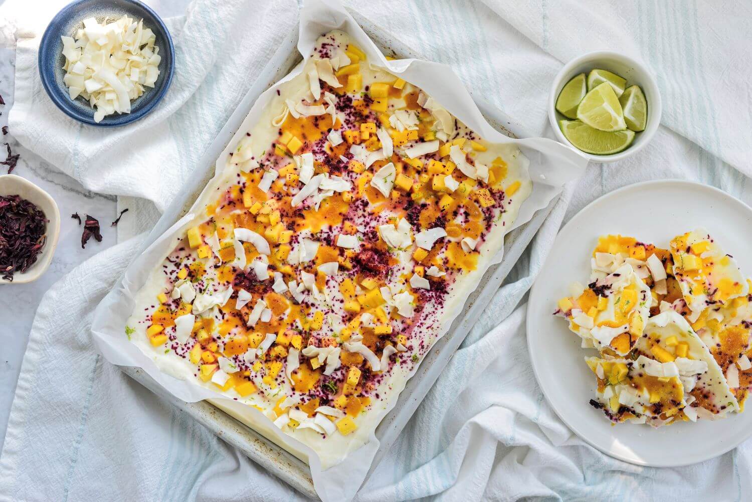 Tropical Frozen Fruit and Yogurt Bark Recipe | U.S. Dairy