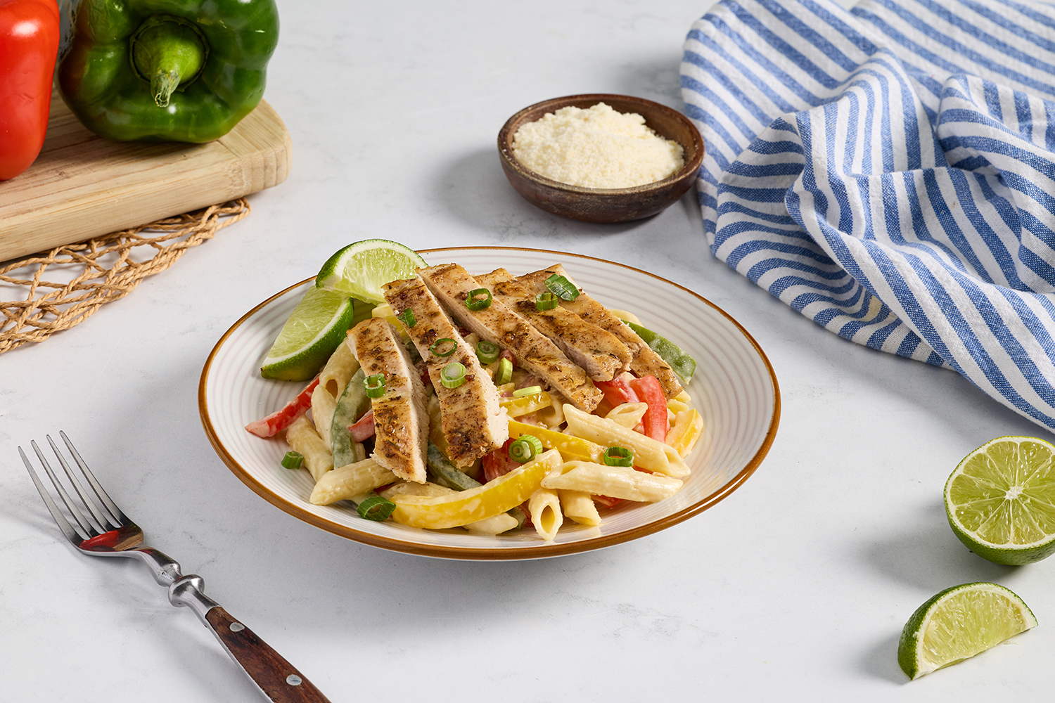 Creamy Rasta Pasta with Jerk Chicken Recipe | U.S. Dairy