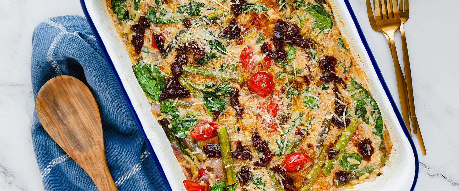 Creamy Orzo with Roasted Vegetables Recipe | U.S. Dairy