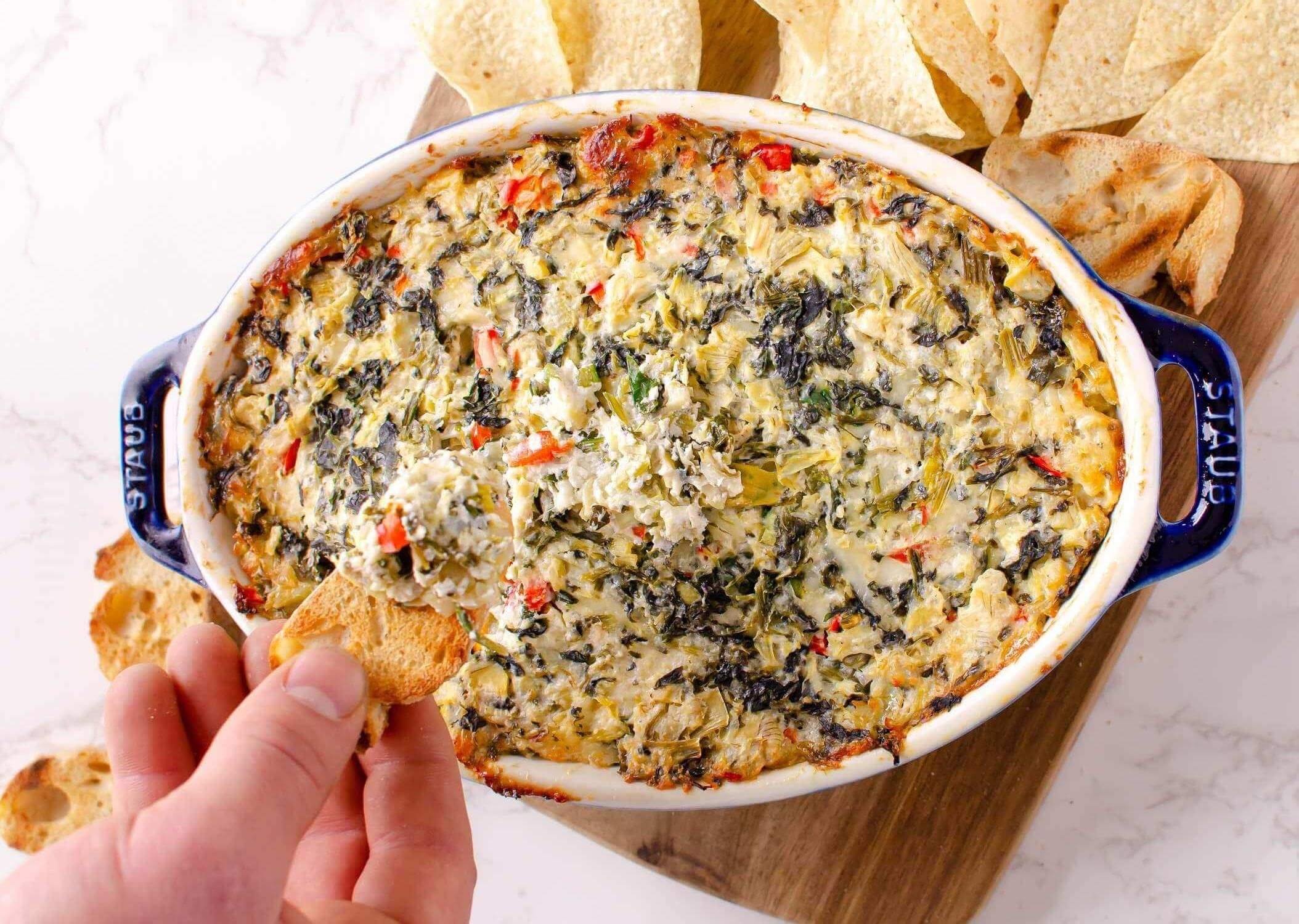 Baked SpinachArtichoke Yogurt Dip U.S. Dairy