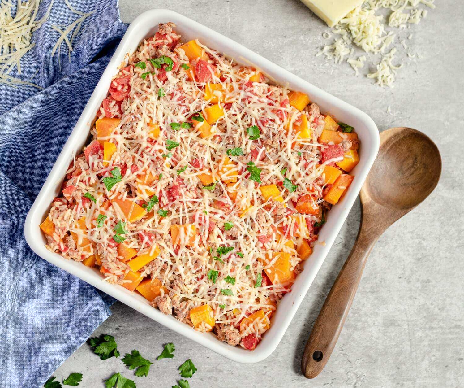 Butternut Squash Rice Casserole | U.S. Dairy