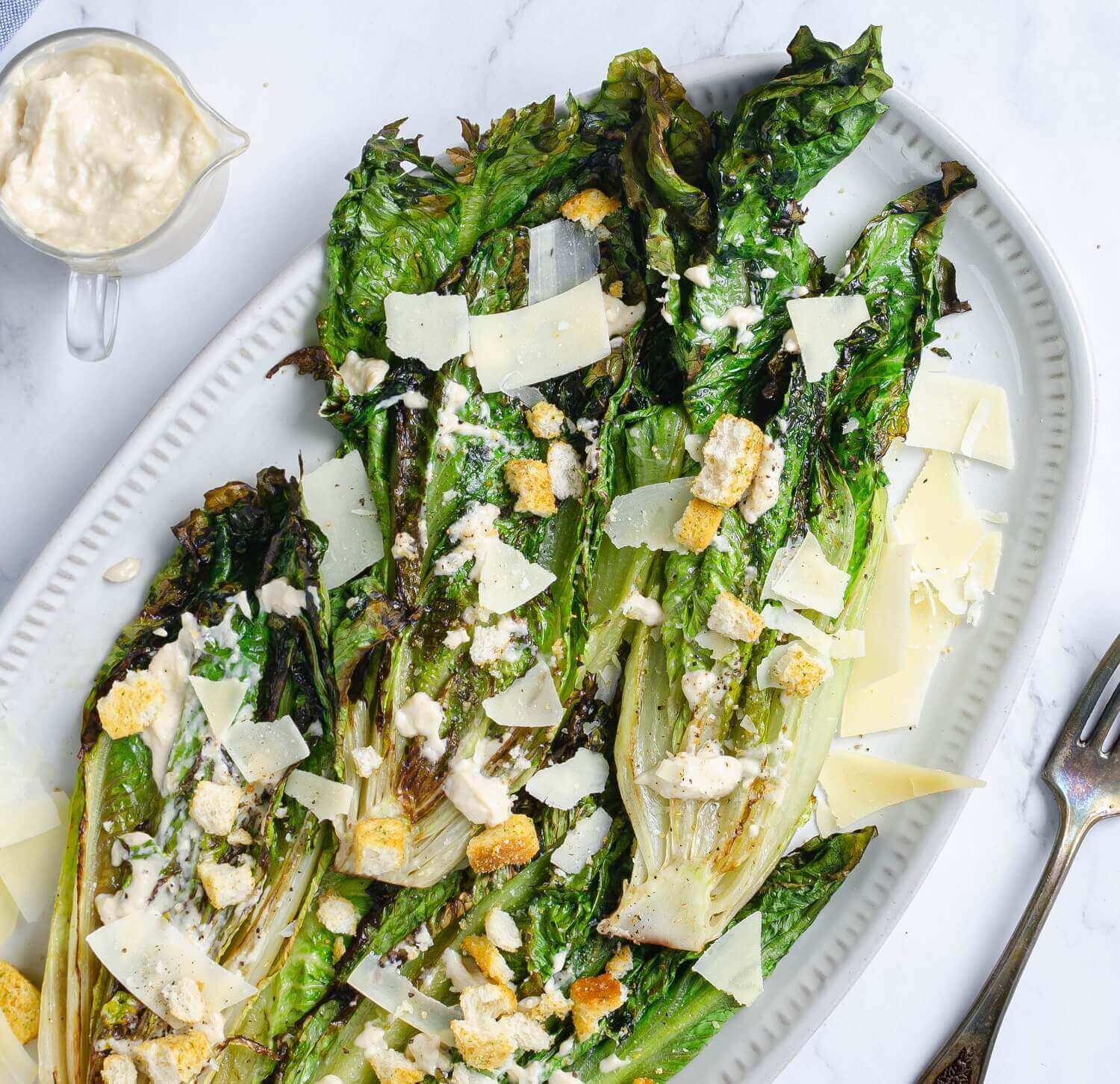 Grilled Romaine with Cheddar Croutons | U.S. Dairy