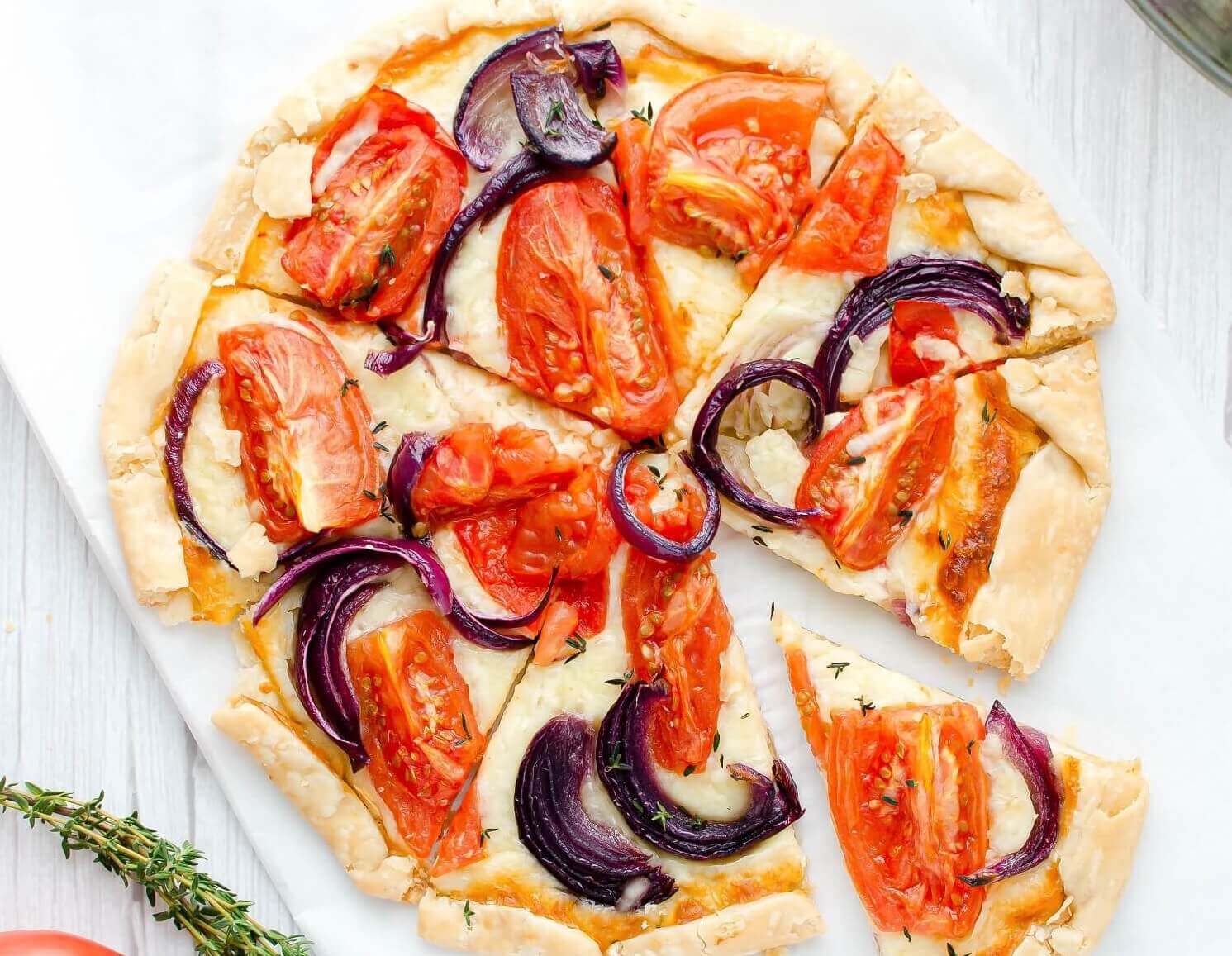 Roasted Tomato and Cheese Tart with Spring Salad | U.S. Dairy